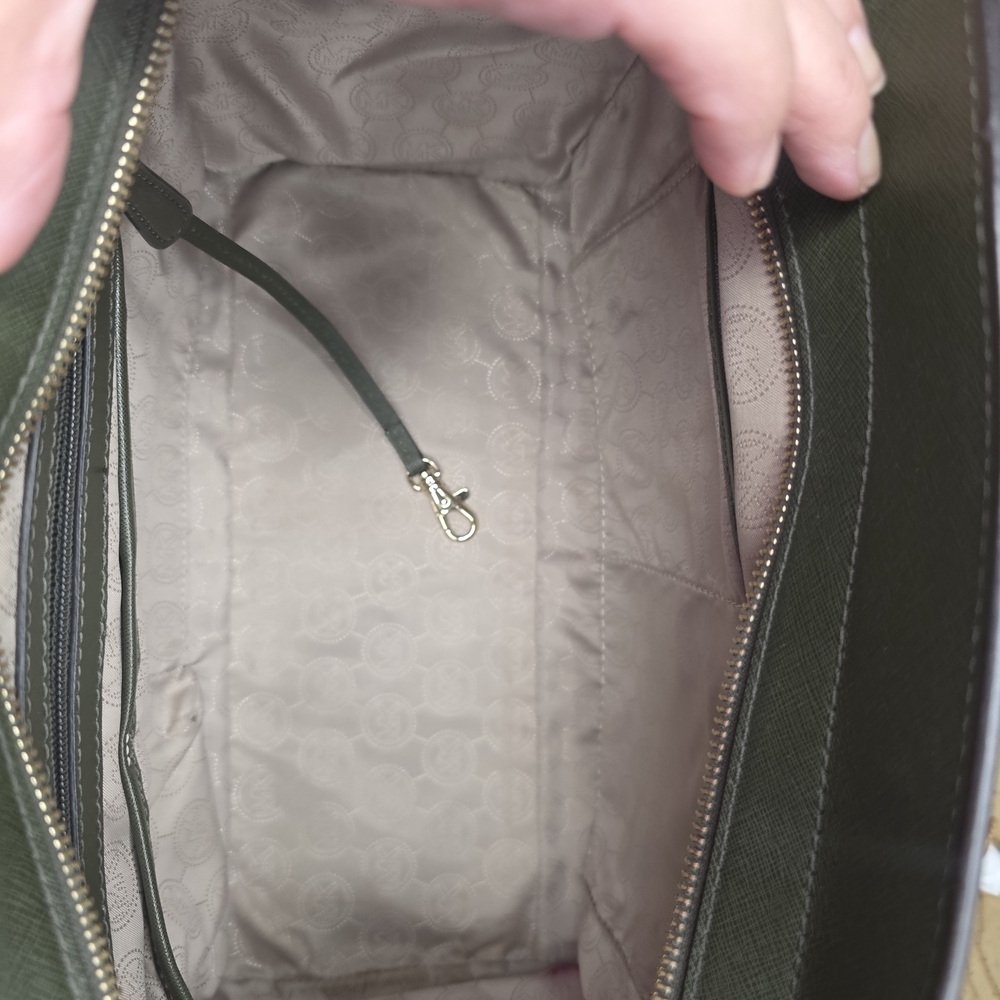 MICHAEL KORS Dark Green Saffiano Leather Satchel - Picture 4 of 4